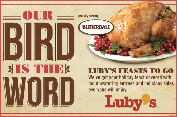 24 Lubys thanksgiving menu 2020