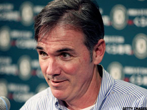 The worlds of baseball and Wall Street are combining, according to Oakland A&#39;s general manager Billy Beane. - Oakland-A-Manager-Billy-Beane-inside-small
